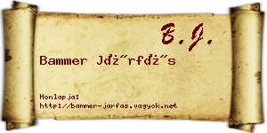 Bammer Járfás névjegykártya